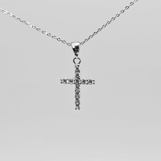 Veroza Women 18" Chain Sterling Silver Cross design Pendant Necklace